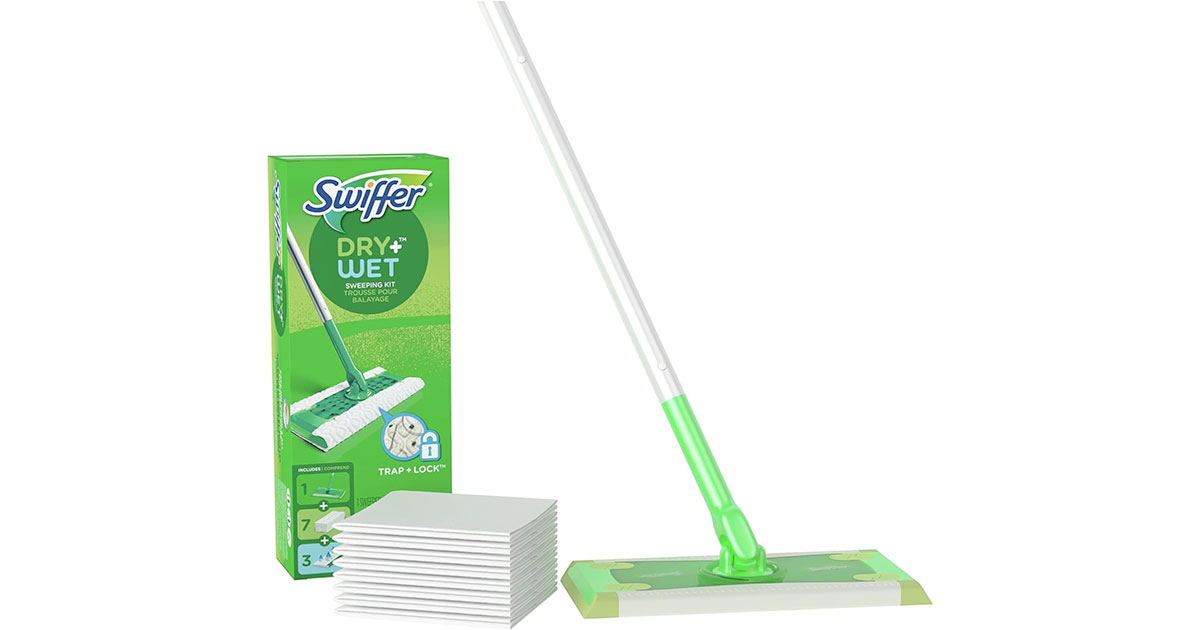 Amazon：Swiffer Sweeper Starter Kit只卖$9.47